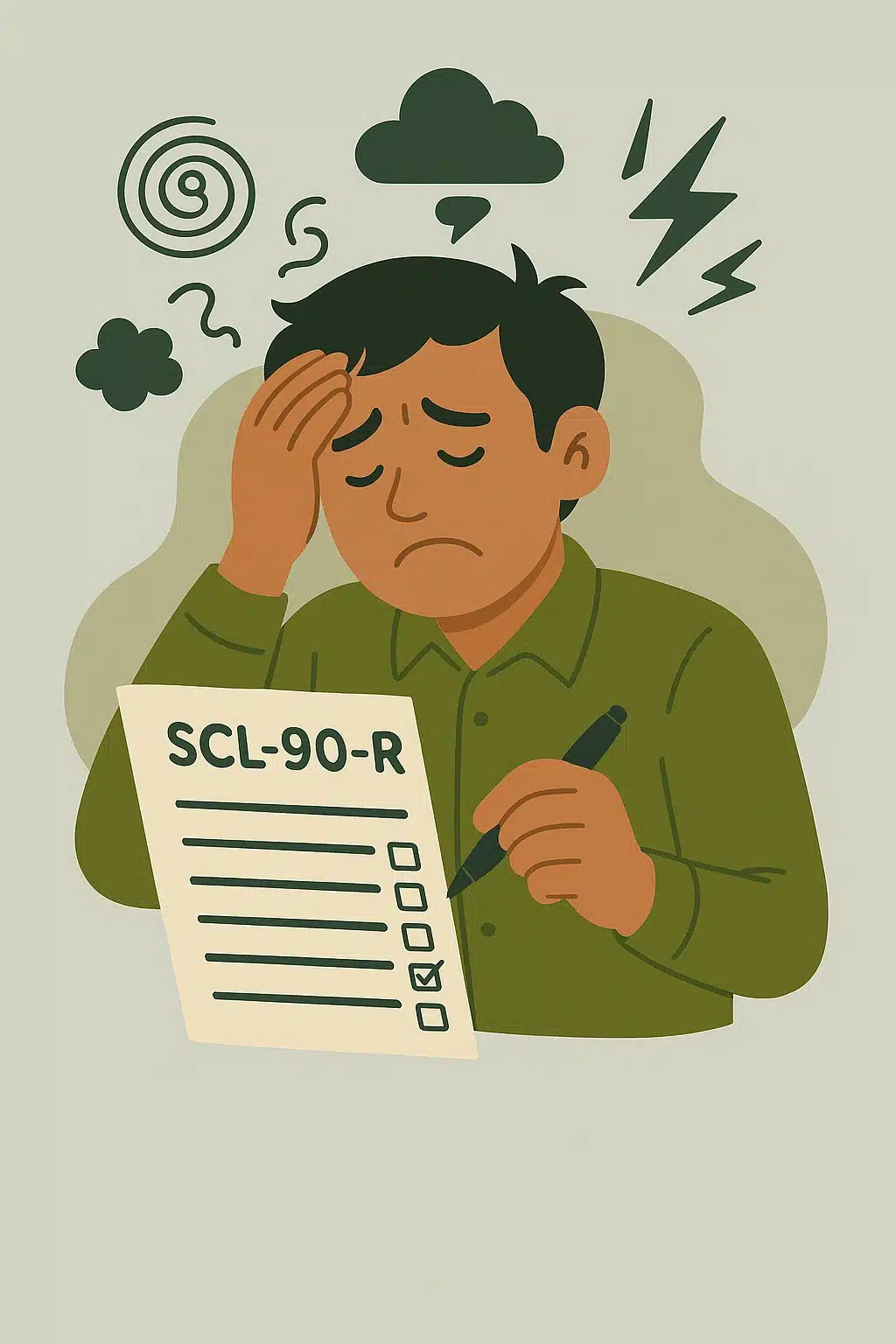 پرسشنامه تست SCL-90-R با ۹۰ سؤال